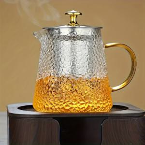 TEMU 1개 18.5oz/25.3oz/32oz 대용량 두꺼운 내열 유리 차주전자 커피주전자 가정용 스테인리스 스틸 필터 차주전자 대용량 꽃차 홍차 차 우려내기 차주전자