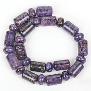 TEMU 비즈 & 비즈 어쏘트먼트 차로이트 해양 퇴적물 자스퍼 천연석 비즈 4x6x10mm 튜브 및 론델 루즈 스페이서 비즈, 주얼리 만들기 DIY 팔찌 목걸이용