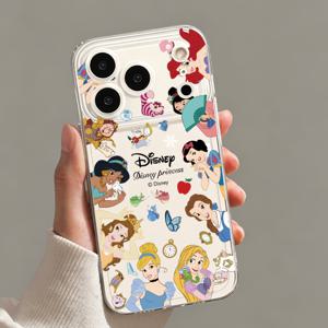 TEMU 폰 케이스: 프린팅 폰 케이스 - 디즈니 プリンセ스 투명 TPU 폰 케이스 애니메이션 여름 만화 멋진 외관, 아이폰 17 Pro Max/17 Pro/Air/17/16/15/14/13/12/11 시리즈용