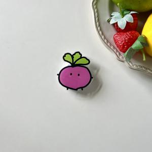 TEMU 2D 평면 캐릭터 야채 귀여운 고추 휴대폰 케이스 스탠드, 접착식, 다양한 패턴, 창의적인 선물, 친구와 가족을 위한, 2D 평면