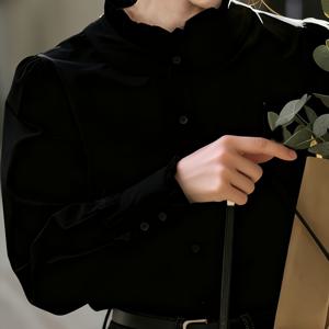 TEMU 프렌치 하이엔드 화이트 셔츠 여성 봄/가을 2025 신상 인품 셔츠 한국 스타일 의상 긴팔 탑