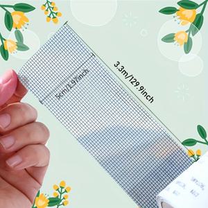 TEMU 330cm(길이) X 5cm(너비) (129.9인치 X 1.97인치) 창문 차단막 수리 테이프, 접착식 회색 메쉬 패치 키트, 문과 창문용 유리섬유 커버링, 구멍과 찢어짐 수리, 모기 퇴치제, 가정 및 사무실용
