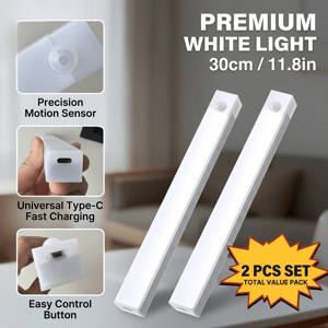 TEMU 바형 모던 LED 모션 센서 조명 2개, 스마트 인체 감지 센서 조명, 침실 야간 조명, 캐비닛 조명, 무단계 밝기 조절, 반매입형/벽걸이형 디자인, 모션 센서, USB 충전 + 대용량 배터리, 자석 설치, 드릴링 불필요, 휴대용 또는 벽걸이형, 거실, 주방, 다이닝룸에 적합 - 간편한 설치 포함, 주방 조명, 스타일리시한 디자인, 인테리어 디자인