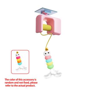 TEMU USB 충전식 자동 스윙 도어 장난감 1개 - 인조 깃털이 달린 실내/실외용 인터랙티브 매달기 고양이 볼, 문과 창문용 엔터테인먼트 - 모든 고양이 품종에 적합 - 바쁜 반려동물 주인용, 실내 반려동물 엔터테인먼트, 재미있는 디자인, 간편한 설치