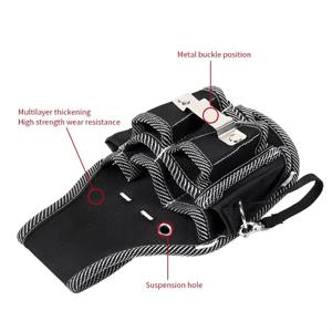 TEMU ITECHJOY 공구 파우치 벨트 홀스터, 다중 포켓 및 칸막이가 있는 나일론 공구 홀더 정리함, 유지 보수 및 건설용 하드웨어 보관 가방