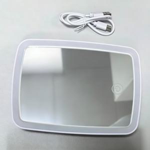 TEMU LED 스마트 터치 컨트롤 메이크업 거울, 3가지 조명 모드, AAA 배터리 전원 (미포함) / USB 전원 듀얼 모드, 접이식 탁상용 화장대 거울, 휴대용 터치 디밍 스크린 (여행 및 가정용 메이크업), 패션 디자인