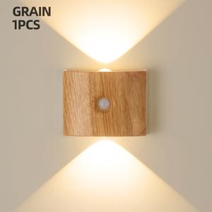 TEMU 모션 센서 & 디머 기능 스마트 LED 벽등, USB 충전식 자석형 무드등, 계단, 침실, 캐비닛용, 무선 플러그 앤 플레이 설치, 고효율 천장/벽걸이형