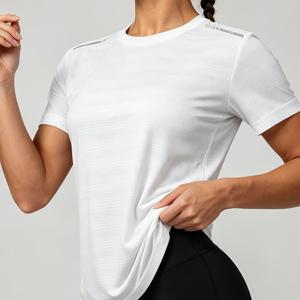 TEMU 여성용 여름 캐주얼 아이스 섬유 원단 S 티셔츠, 편안하고 통기성이 좋으며 가벼운 소재로 제작, 야외 활동 및 기타 활동에 적합