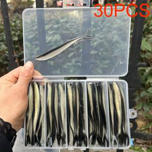 TEMU 30개입 쉬운 샤이너 낚시 루어 110mm 워블러 베스 파이크 잉어 낚시용 소프트 루어 실리콘 인공 플라스틱 미끼 스윔베이트