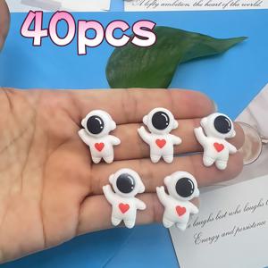 TEMU 10개/20개/30개/40개 미니 우주 시리즈 피규어, 장식 비즈, 레진 추가, 우주 비행사, 로켓, 뛰어난 3D 레진 패치, 선물, 개인 맞춤 장식 가능, 폰 케이스, 헤어 클립, 사진 프레임 및 기타 주얼리