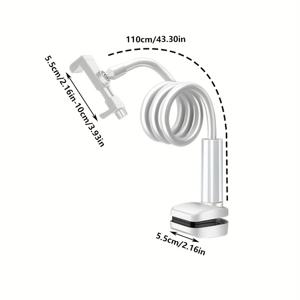 TEMU 50/110cm 감시 카메라 소프트 튜브 천장 마운트, 실내용 클립 브라켓 - 0-6.5cm 두께 패널에 적합