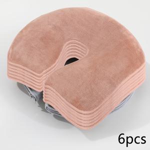 TEMU 초극세사 플랫 뷰티 U 타월 | 6개입, 뛰어난 흡수력 및 내구성 | 사이즈: 35Cm X 28Cm | 웰빙 및 뷰티 살롱에 적합 | 기능: 클라이언트 땀 빠르게 흡수, U자형 베개 수명 연장