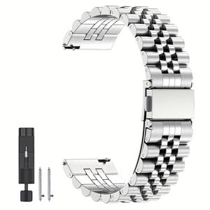 TEMU 20/22mm 금속 시계 밴드, 삼성 FE/7/6/5/4 40 44mm/아마즈핏 액티브/액티브2/Bip5/Bip 5 유니티/Bip6/밸런스 2/GTS3 호환, 샤오미/가민/화웨이 시계 밴드 액세서리용 금속 교체 시계 밴드