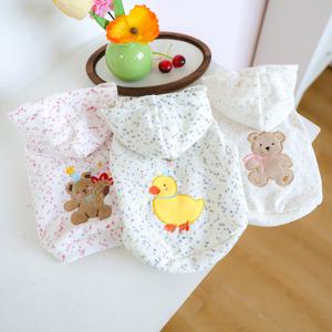 TEMU 후드티 3종 세트: 곰, 오리, 파티 곰, 반려동물 용품, 소형견 옷, 고양이 액세서리, 테디, 팬더, 편안한 봄/가을 볼 컴포트 풀오버, 가슴줄과 호환되는 세트