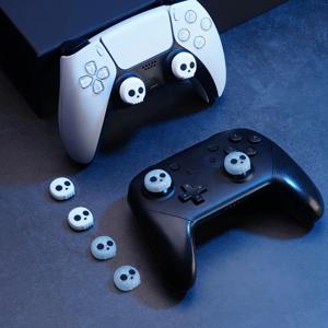TEMU Suitable for PS5, PS4, Xbox X/S, and NS Pro 1-2 Game Controller Thumb Grip Caps, Skull Thumbsti Covers for Enhand Gaming Control and Grip, Ideal Gift for Gamers