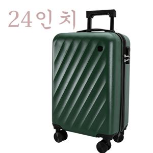 TEMU 초경량 캐리어 24인치 대용량 ABS+PC 내구성 360°조용한 바퀴 (짙은 녹색) [3년 무상 AS 보증]