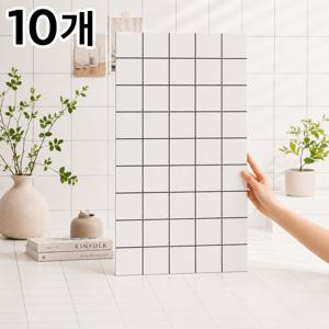 TEMU 30x60cm 10P 타일 벽지 대리석 패턴 접착식 벽지 방수 방습 주방 욕실 벽면 장식 오염 방지 쉬운 관리 인테리어 시트