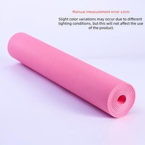 TEMU 요가 매트용 3mm PVC, 튼튼하고 미끄럼 방지, 접이식, 솔리드 퍼플 색상, 남녀 공용, 홈 운동, , 바닥 운동에 적합, 피부에 부드러움, 소프트, 요가 세션에 이상적