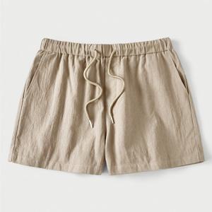 TEMU 남성 린넨 캐주얼 스포츠 쿼터 반바지, 패셔너블, 편안함, 피부 친화적, 통기성 좋은 남성 반바지