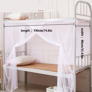 TEMU 학생 기숙사용 모기퇴치 강화 모기장, 이층침대용 90cm, 기숙사 상침대, 0.9공장, 1.2m, 설치 불필요, 건설 현장용 모기장