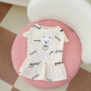 TEMU 애완 동물 봄 여름 소형 동물 의류 강아지 드레스 스커트 애완 동물 옷 강아지 소형견 테디 의상 포함 고양이 시즈루 포메라니안 코기 봄 여름 스커트