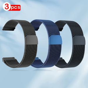 TEMU 3개 20mm/ 22mm 밀라 루프 밴드 삼성 4/ 5/ 6/ 7/ 클래식/ 기어 S3 메탈 마그네틱 팔찌 화웨이 워치 GT/ Amazfit GTS 3/ 4용
