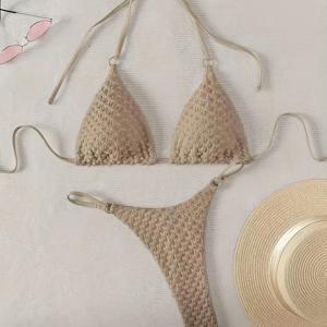 TEMU 25SS 여름 트렌드: 솔리드 컬러 섹시 비키니 세트