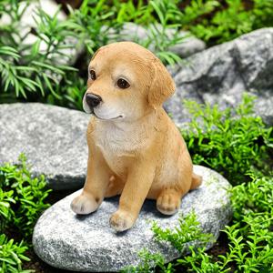 TEMU 봄 축제를 위한 레진 라브라도 강아지 조각상, 실물 같은 동물 피규어, 창의적인 야외 정원 장식, 실내/외 가정 장식에 적합, 동물 애호가를 위한 완벽한 선물, 부활절 및 추수감사절 장식에 이상적