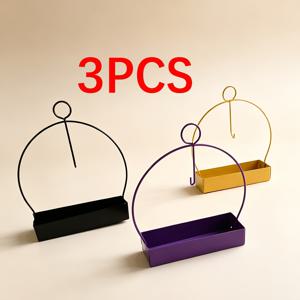 TEMU 모기향 받침대 3개, 백단향 향로 받침대, 모기향 스탠드, 백단향 스탠드, 금속 제작, 걸이형 모기향 또는 백단향용, 거실/침실 장식 및 야외 캠핑용