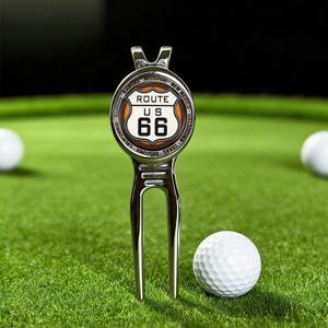 TEMU Route 66 패션 일러스트레이션 그린 포크 골프 코스 수리 도구, 경기장 유지 관리