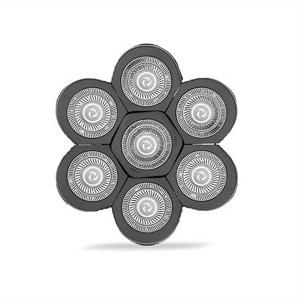 TEMU GERTZY 전동 면도기 교체용 7날 헤드, 전기 면도기용, 대머리 및 얼굴 면도에 호환, 남성용 그루밍 도구용 면도날 리필, 전기 면도기용 아버지의 날 선물