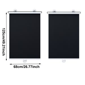 TEMU 2PC 100% 차량용 롤러블라인드, 열차단 무공구형 자동롤업 차창 커튼, 가정/사무실용 무선 풀타입 블라인드