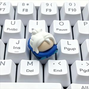 TEMU 키캡 키보드 크로스 메카닉 키보드 파이어프라이 애니메이션 키캡, QWERTY 키보드 호환, 애니메이션 팬 및 타이피스트 선물, 컴퓨터 액세서리, 키보드 장식, 캐릭터 캡 Lo, 내구성 있는 질감 공예