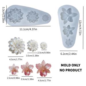 TEMU 2개 나비 난초 및 아프리카 데이지 실리콘 몰드 세트 레진 캐스팅 몰드 3D 나비 난초 아프리카 데이지 디자인 정교한 질감 유연한 실리콘 내구성 및 변형 없음 다용도 몰드, 드롭 레진 주얼리 제작 공예 Lo에 적합