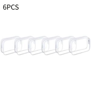 TEMU 6개 화장품 가방, 욕실 수납 정리함, 투명 세면도구 가방, 휴대용 메이크업 케이스, PVC 지퍼 잠금