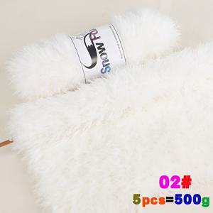 TEMU 인조 퍼 플러시 원사 500g 대용량 1팩, 핸드니팅 속눈썹 털실, 양봉침 깃털 플러시 보한 털실, 코트, 파자마, 스카프, 모자, 숄, 조끼 뜨개질용, 벌크 털실 볼, 100% 폴리에스터, 1개 = 5볼 = 500g