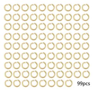 TEMU 99개 스테인리스 스틸 전기 밥기 진공 18K 금도금 4mm-10mm 스테인리스 스틸 오픈 점프 링 스플릿 링 커넥터, 연결 링, 수제 팔찌, 목걸이, 귀걸이, 키체인, 펜던트 제작 추가용