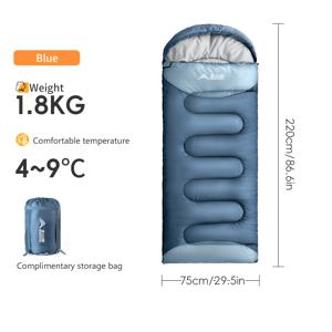 TEMU BISINNA 고품질 침낭 1개 - 3계절용 컴팩트 캠핑 침대, 백패킹 & 야외 여행에 적합, 캠핑 장비, 보온 침낭, 컴팩트 침낭, 겨울용 침낭, 캠핑 겨울, 캠핑용 따뜻한 침낭