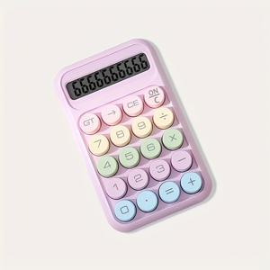 TEMU 1개 탁상용 계산기 - 기계식 키보드/12자리 디스플레이/대형 LED 화면/도파민 컬러 디자인/재사용 가능 - 회계/사무/장부/교사/엔지니어링/수학용 - 할로윈 크리스마스 휴일 선물 (배터리 미포함)