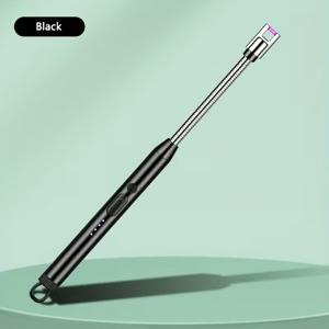 TEMU USB 충전식 점화 장치가 장착된 360° 회전식 방풍 라이터, 내구성 있는 유연한 호스 포함, USB 충전, 원버튼 작동, 캠핑, 바비큐, 비상 생존용으로 적합 - 양초, 벽난로, 가스레인지와 호환 - 실내외 사용에 이상적, 랜덤 색상 1개 포함