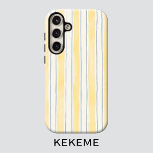 TEMU 휴대폰 케이스 - KEKEME 옐로우 필름 2-In-1, 삼성 갤럭시 S26 S25 S24 S23 S22 S21 S21+ S21 Ultra Plus FE Edge S20 A15 A16 A17 A23 A32 A34 A35 A36 A52 A53 A54 A55 A56에 적합, 풀커버 낙하 방지 패션, 간편한 남녀공용 휴대폰 케이스