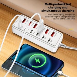 TEMU 12-In-1 다기능 멀티 포트 허브, 6개의 USB + 6개의 Type-C 1차 확장, 여러 장치 동시 사용으로 충분한 포트를 병렬로 사용할 수 있습니다. PD 고속 충전 프로토콜 지원