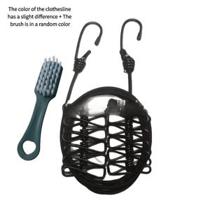 TEMU 2개입, 클립 + 브러쉬 포함 여행용 빨래 건조대, 호텔 휴대용 탄성 retractable 12개 클립 빨래 건조대, 빨래 건조대, 스타일 랜덤