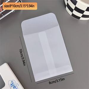 TEMU 반투명 미니 봉투 25개, 반지, 귀걸이, 소품 보관용 자체 밀봉 비닐봉지, 주얼리, 동전, 카드, 씨앗용 투명 비닐 보관백, 투명 접착식 포장