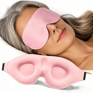 TEMU 남녀공용 3D 윤곽 수면 안대, 편안하고 빛 차단, 눈가에 완벽하게 밀착. 수면, 여행, 낮잠, 명상, 속눈썹 연장 및 기타 상황에 적합