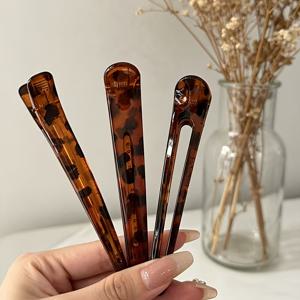 TEMU 3개 여신스러운 성격 프린트 오리 부리 클립 헤어핀, 머리 뒤면 메이크업 클립 옆머리 대형 헤어 클립, 사계절 데일리 착용