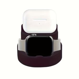 TEMU Apple Watch 충전기 스탠드 - iWatch 2-in-1 충전 독 베이스, Apple Watch 시리즈 10/9/8/Ultra2/Ultra/SE2/SE/7/6/5/4/3/2 및 1/2/3/Pro와 호환