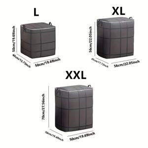 TEMU 3개 접이식 옷장 수납함 이사 가방, 대용량 이중 지퍼 손잡이 가정용 의류 및 침구 이사 수납, 이사 여행 침대 바닥 수납 바구니 및 침대 밑 수납 가방에 적합, 침대 밑 수납