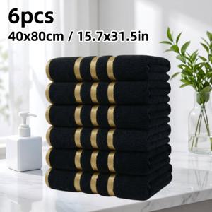 TEMU 6개입 패밀리팩 코랄 타월, 가성비 다용도 15.7x31.5인치| 40*80cm, 욕실, 헤어 드라이, 헬스장 및 스포츠용 초흡수성 타월, 털 빠짐 없음 & 속건성, 블루 퍼플 화이트 블랙 그레이 다양한 색상 선택 가능, 일상용