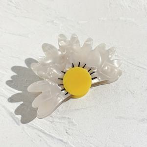 TEMU 스위트 아세테이트 귀여운 반원형 데이지 꽃 헤어 집게핀, 미끄럼 방지 포니테일 샤크 클립, 여성을 위한 패션 데이지 꽃 헤어 집게핀, 머리핀 헤어 액세서리 도구, 발렌타인데이, 새해, 결혼식 휴일 선물